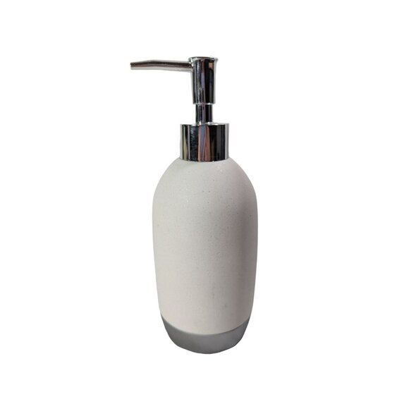 Bluebird Soap Dispenser Bird on Perch Ceramic Plastic Pump Blue White 8 x 3 inch - Picture 3 of 4